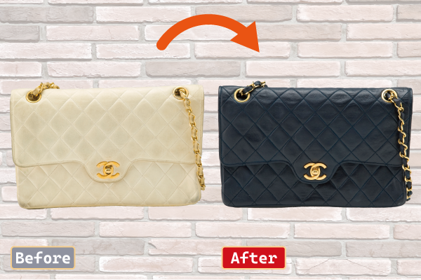 シャネルのバッグ染め替え